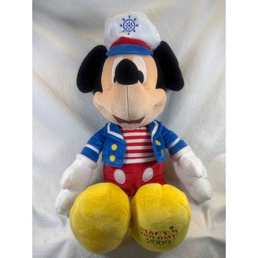 Disney Mickey Mouse Macys Holiday 2009 Sailor Plush Stuffed Animal Nautical 18in